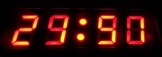 Digital clock's display changing numbers
